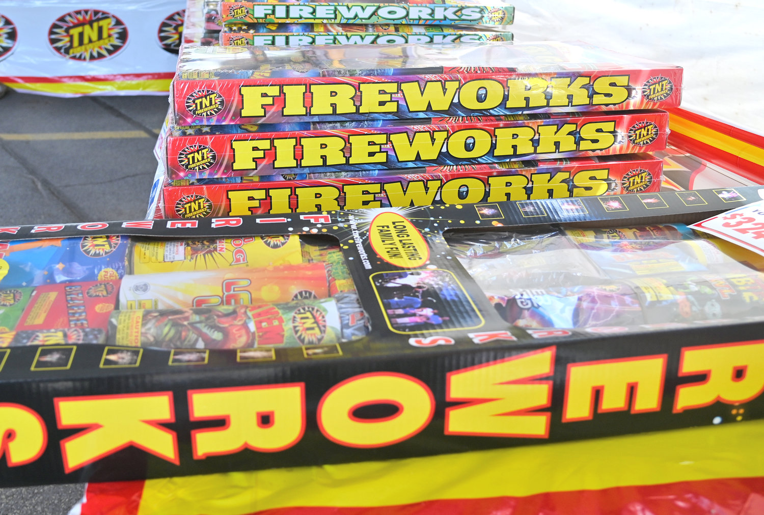 Sparklers, snakes, poppers and other small, legal fireworks for sale at TNT Fireworks in Rome.