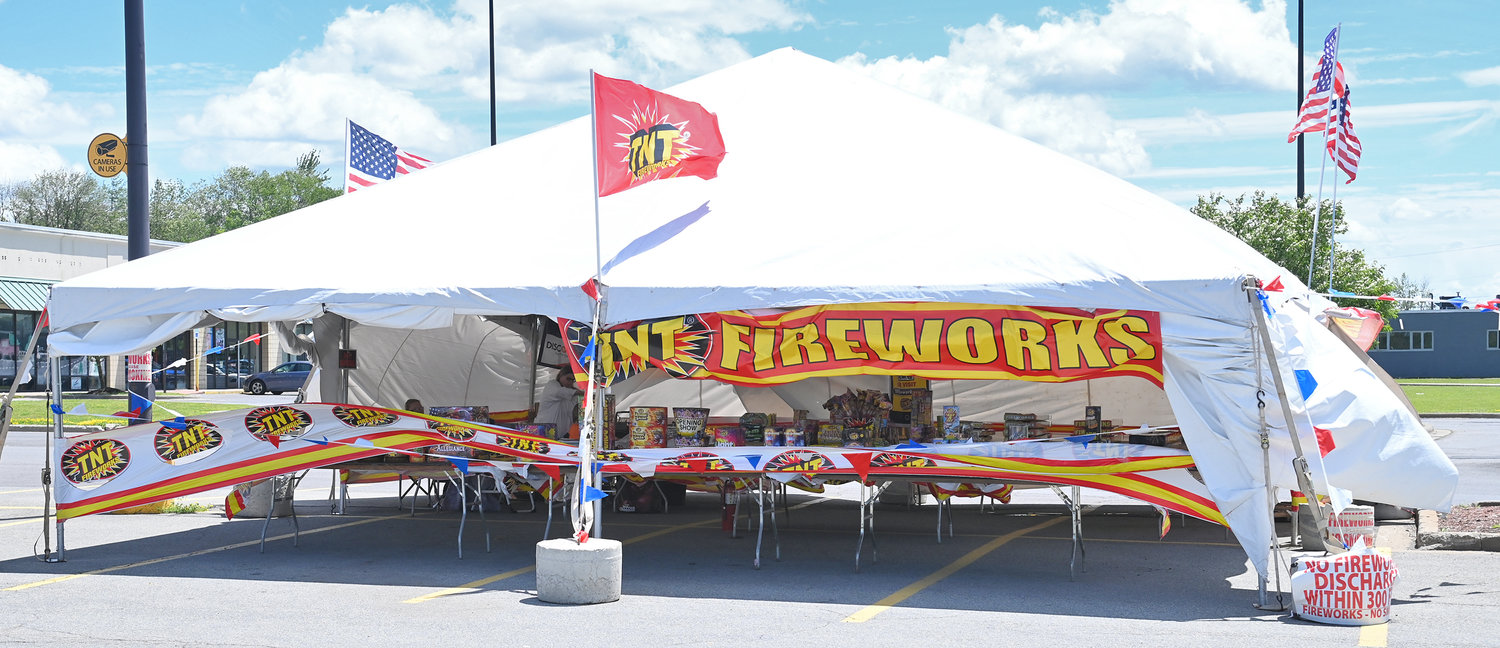 TNT Fireworks set up a tent in the parking lot of the Walmart in Rome to sell legal fireworks in the month leading up to the Fourth of July. These pop-up fireworks dealers have been a mainstay in the area for the past several years, ever since certain fireworks became legal to sell and use.