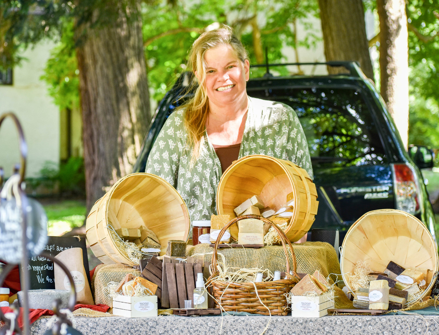 Amy Jakacki makes natural soaps, bug sprays, and more through her business, Ma’s Soaps.