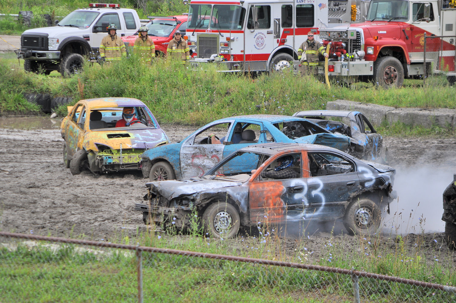 Pictured is a demolition derby as part of a past Madison County Fair.