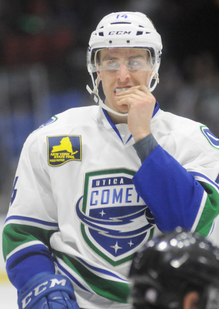 New Hartford native Mike Zalewski’s 167 games between 2014 and 2017 ranks 10th most on the Utica Comets’ games played list. He’s played the last five seasons overseas and is planning to return for the 2022-23 season.