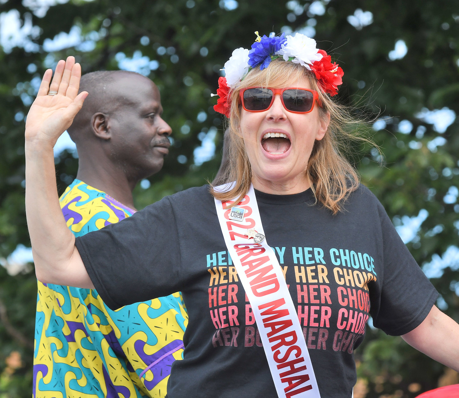 Pictured is the 2022 Grand Marshal of the Utica Fourth of July parade, Shelly Callahan, executive director of The Center in Utica.