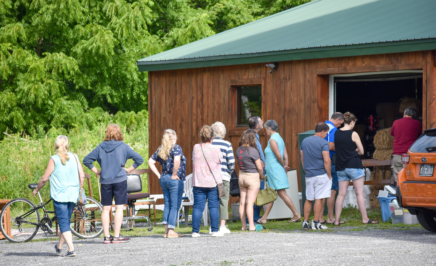 Shoppers line up to browse rows and rows of donated treasures sold for cheap as part of the Great Swamp Conservancy's garage sale fundraiser. The last day of the sale is Saturday, July 9, from 9 a.m. - 3 p.m.