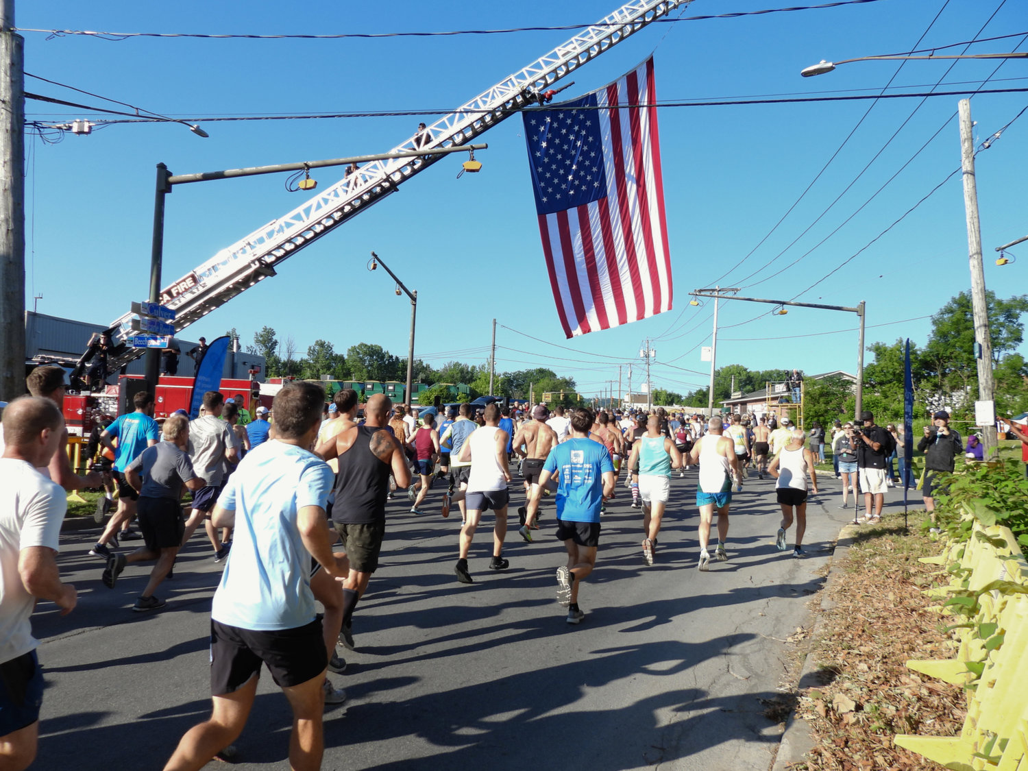 Runners take off for the 45th Boilermaker Road Race on Sunday, July 10 in Utica.