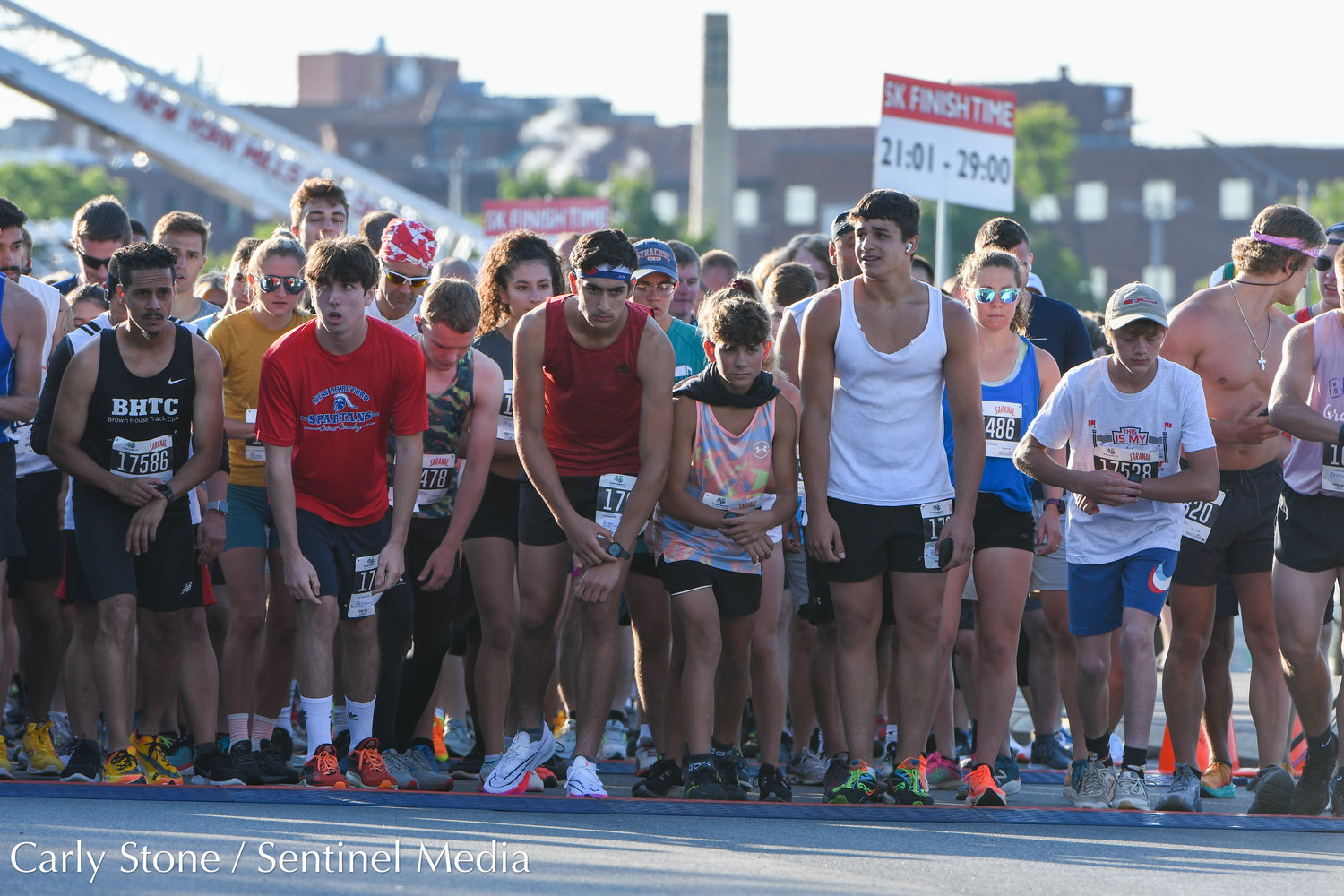 2022 Boilermaker 5K runners prepare to take off from the starting line on Burrstone Road in Utica on Sunday, July 10.