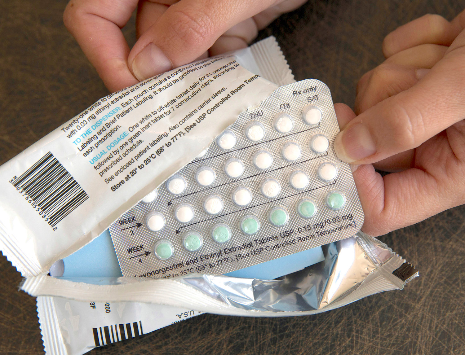 A one-month dosage of hormonal birth control pills is displayed in Sacramento, Calif. A drug company is seeking U.S. approval for the first-ever birth control pill that women could buy without a prescription. The request from a French drugmaker sets up a high-stakes decision for the Food and Drug Administration amid the political fallout from the Supreme Court’s recent decision overturning Roe v. Wade.