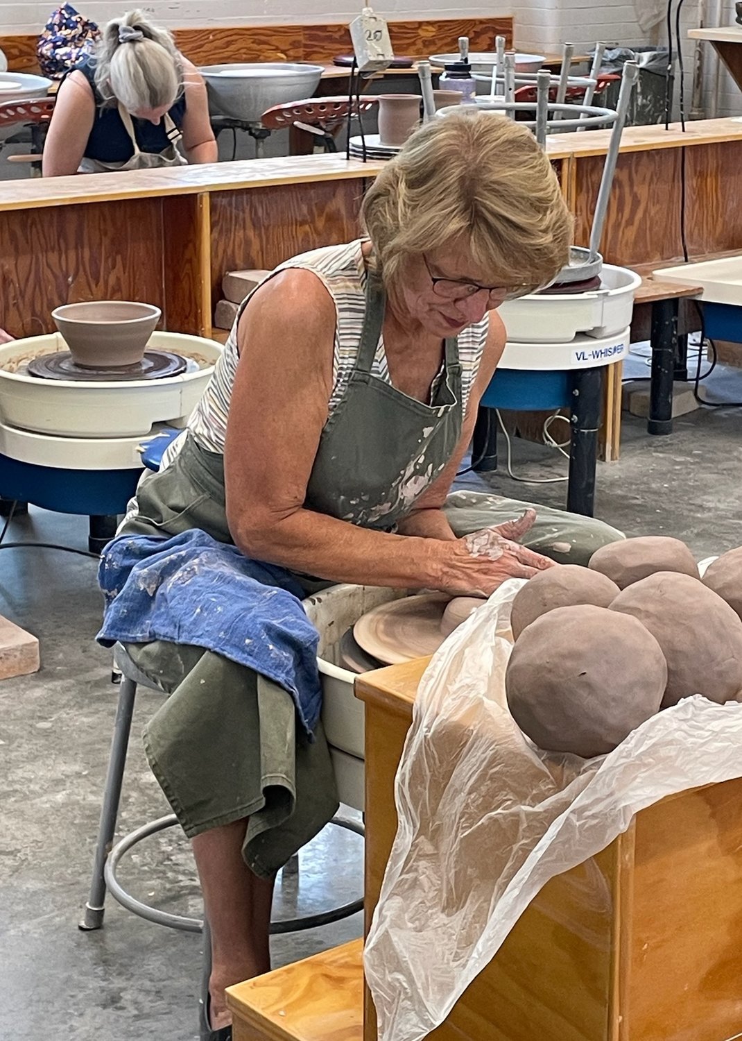 Lidia Krasniak, of Clinton, a Munson-Williams-Proctor Arts Institute Community Arts Education student, works inside the ceramics studio at the PrattMWP Institute.