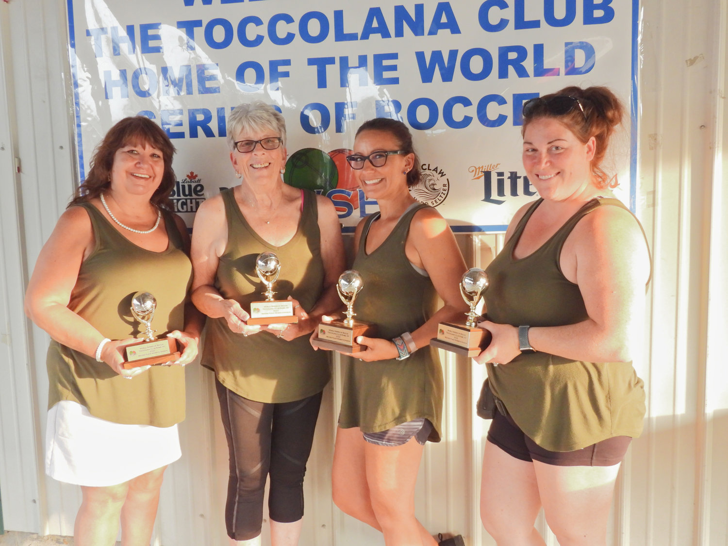 Toccolana Club, consisting of, from left, Sue Hluska, Gail Cortese, Amanda Cortese and Stephanie Calicchia, were the women's division runner-ups.