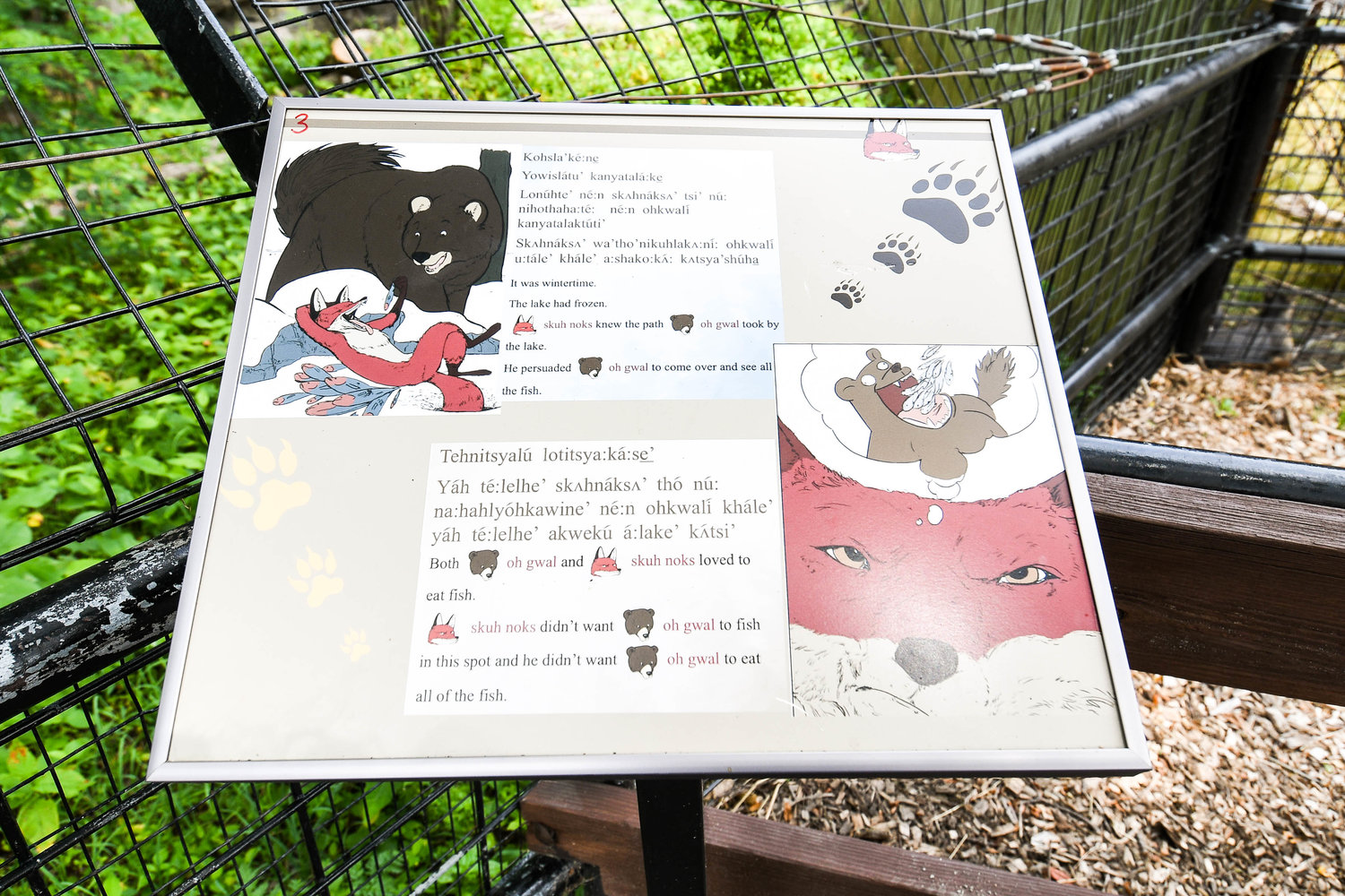 The Utica Zoo recently installed the new Story Walk display developed by the Oneida Indian Nation and Colgate University in its children’s zoo section near the main entrance.