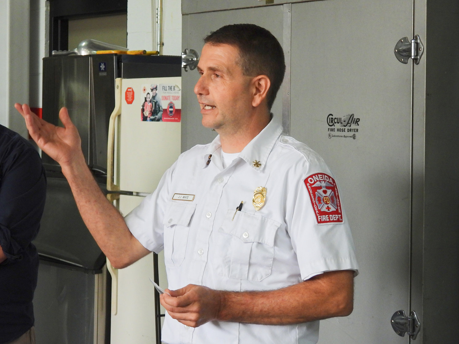 Deputy Chief Jeff White says goodbye to the Oneida Fire Department, officially retiring on Friday. White plans to spend more time with his family and working at his auto mechanic garage.
