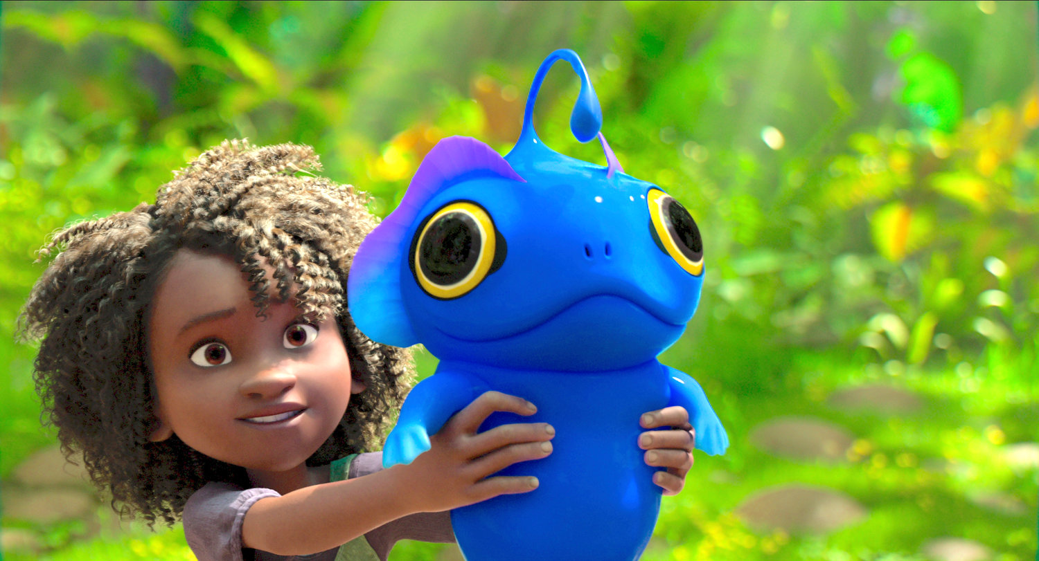 This image released by Netflix shows Maisie Brumble, voiced by Zaris-Angel Hator, in a scene from the animated film "The Sea Beast."