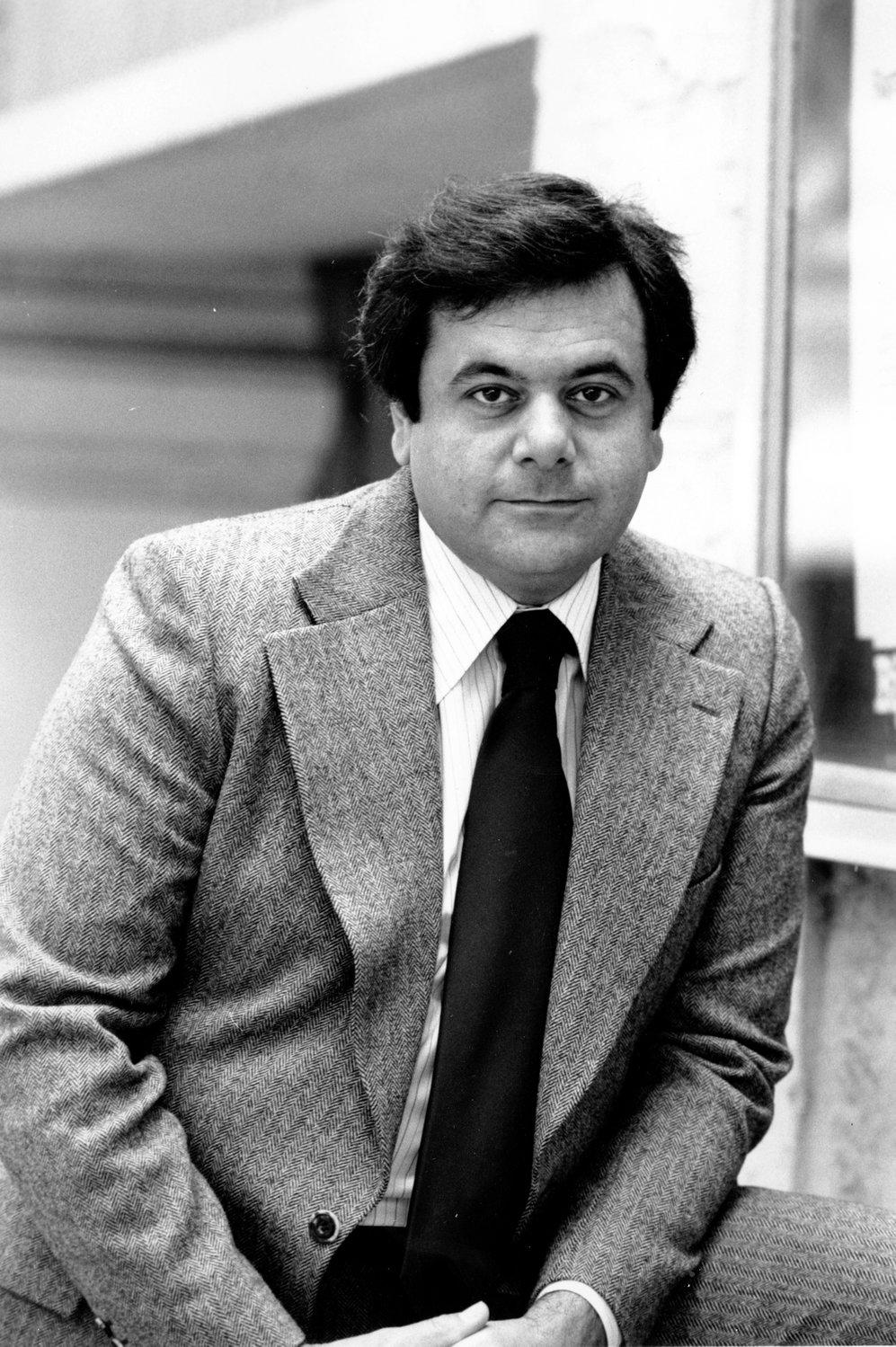 FILE - Actor Paul Sorvino poses at the Bijou Theater where he is directing "Wheelbarrow Closers" in New York City on Oct. 6, 1976. Sorvino, an imposing actor who specialized in playing crooks and cops like Paulie Cicero in ‚ÄúGoodfellas‚Äù and the NYPD sergeant Phil Cerretta on ‚ÄúLaw &amp; Order,‚Äù has died. He was 83. (AP Photo, File)