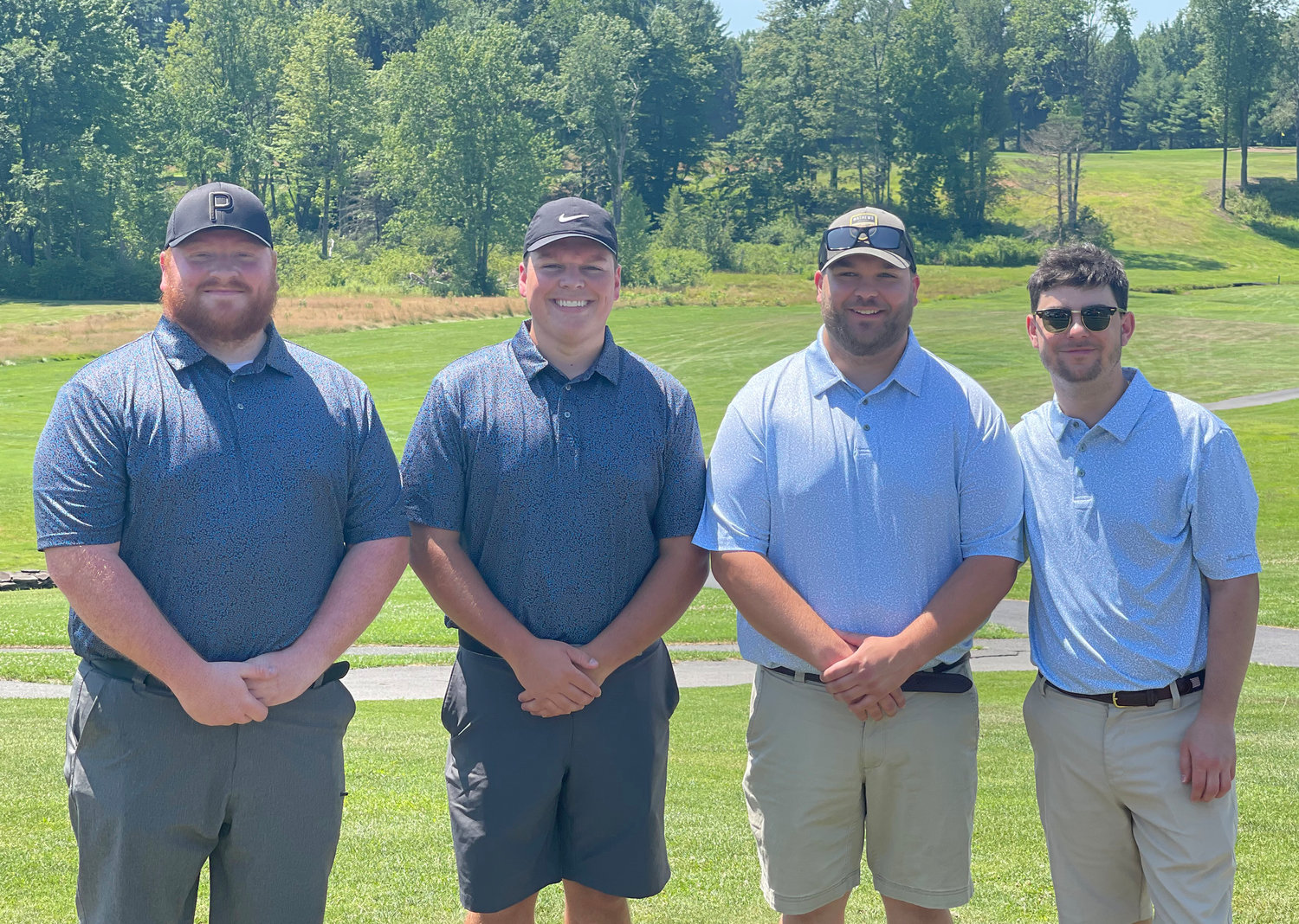 Winning the National Division in the 29th annual Rome Sports Hall of Fame Scramble Golf Tournament on Saturday at Rome Country Club with a score of 61 was Team Losowski consisting of, from left, Justin Losowski, Dylan Fournier, Thomas Harding and Matt Hughes.