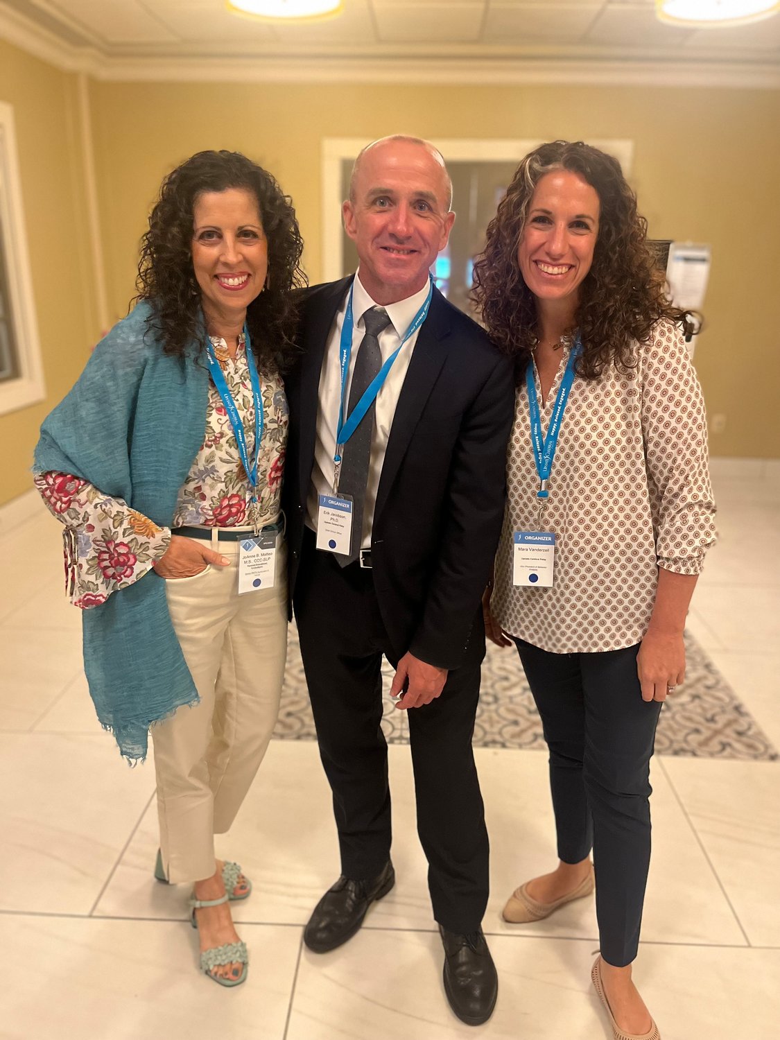 UCP Chief Clinical Officer Dr. Erik Jacobson, poses with UCP Vice President of Behavior Analysis Dr. Mara Vanderzell, right, and conference speaker Jo-Anne Matteo, M.S., CCC/SLP of Pyramid Educational Consultants.