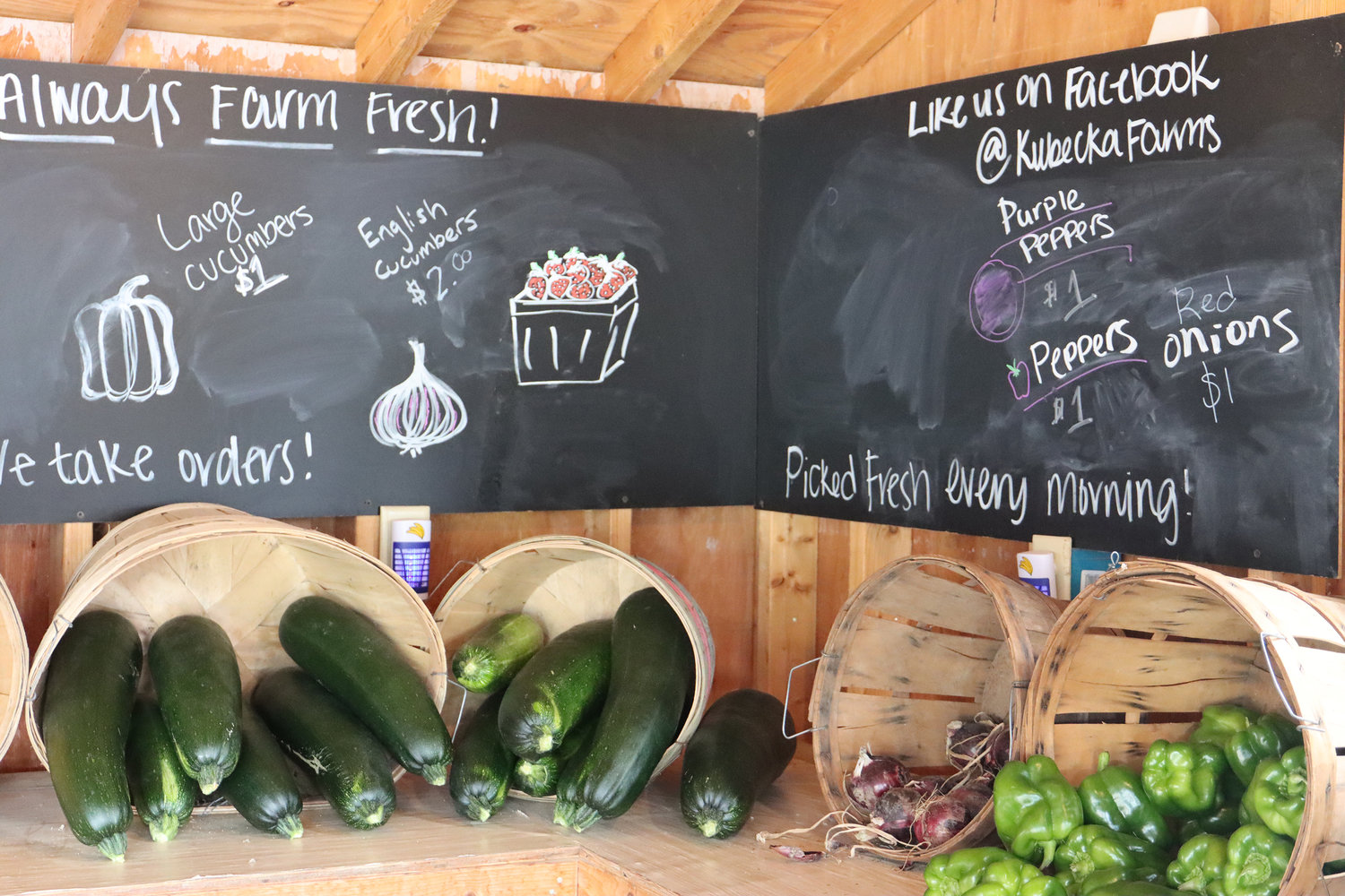 Kubecka Farms sells its fresh produce at last year’s Madison County Open  Farm Day.