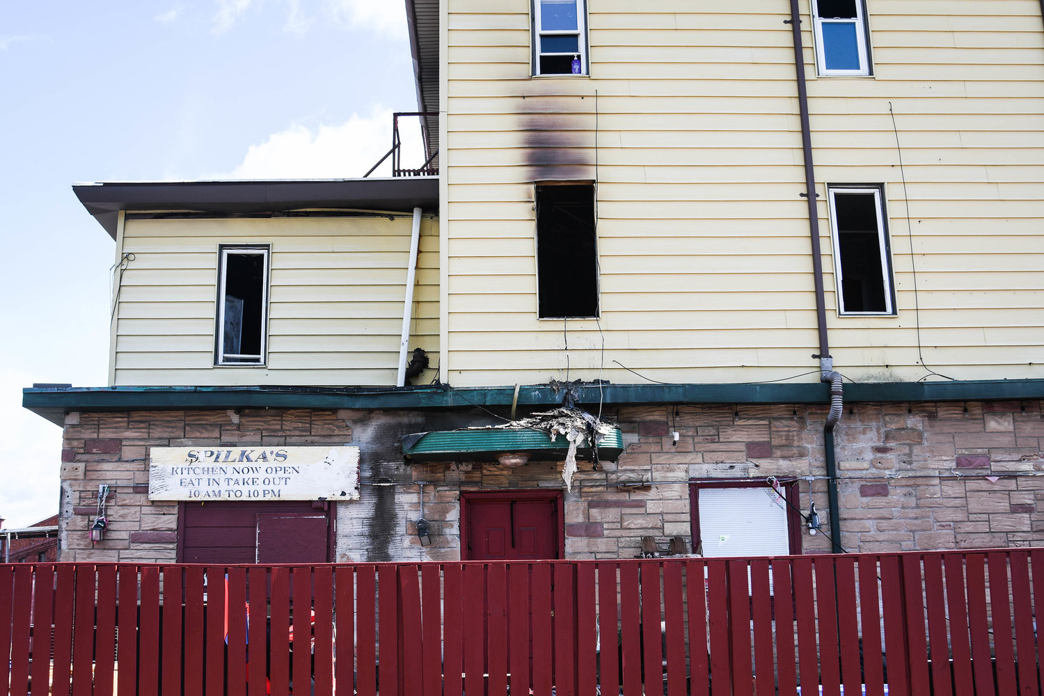 Ten adults and one infant have been displaced from the upstairs apartments at this Stark Street building in Utica, following an early morning fire on Wednesday, Aug. 3. Authorities said the fire was contained to the second-floor apartment where it started.