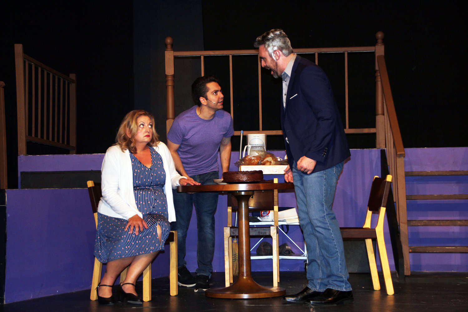Members of the cast of ‘Next to Normal,’ from left Jessica Sargent-Wilk, Chris Toia and Shane Archer Reed, perform a scene. The musical, received wide acclaim upon its release in 2009, and the local production is also garnering high praise for its ambition and execution.
