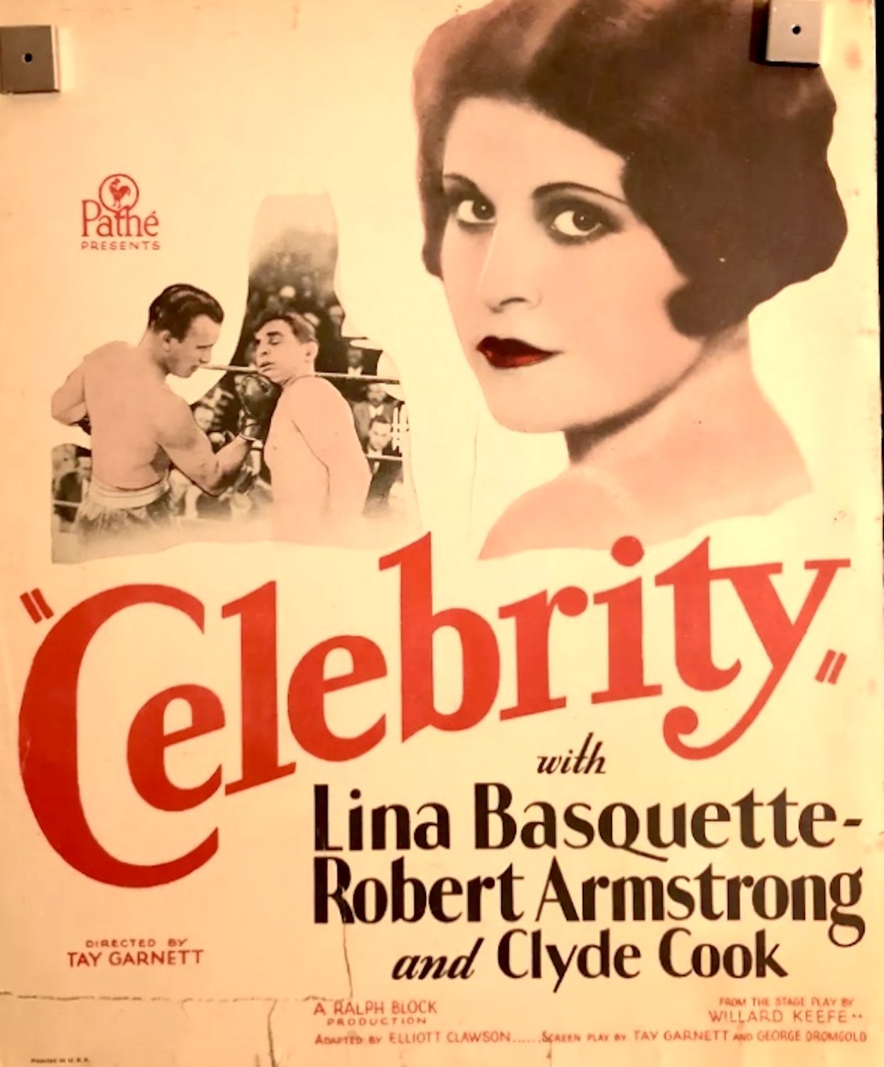 The Capitol will screen “Celebrity” (Pathé, 1928) on Saturday at 12:15 p.m.