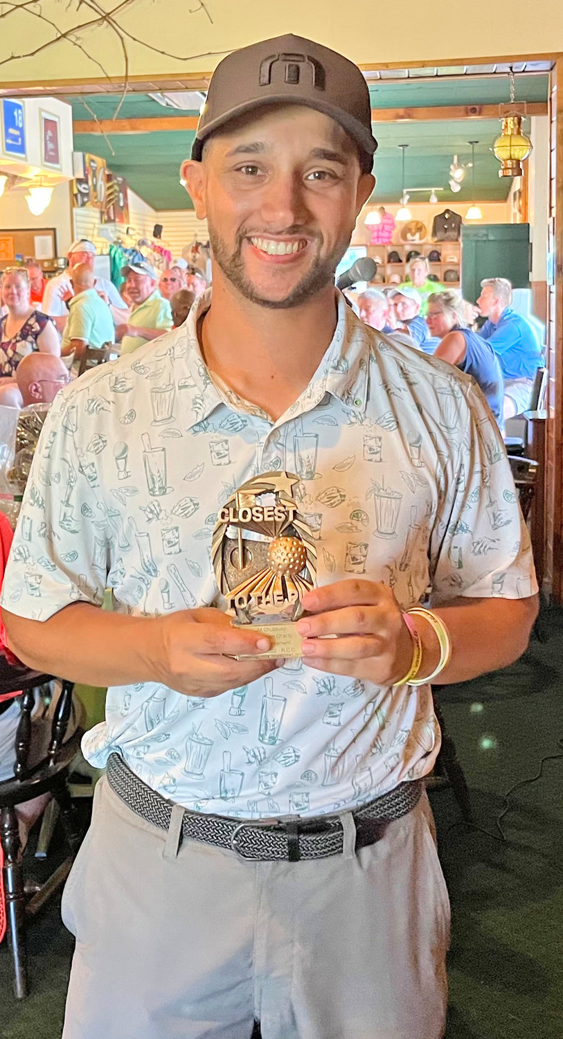 Michael Agosto was the winner of the Closest to the Pin award during the JM Chubbuck Foundation, Inc. annual golf tournament held Aug. 6 at Rome Country Club.