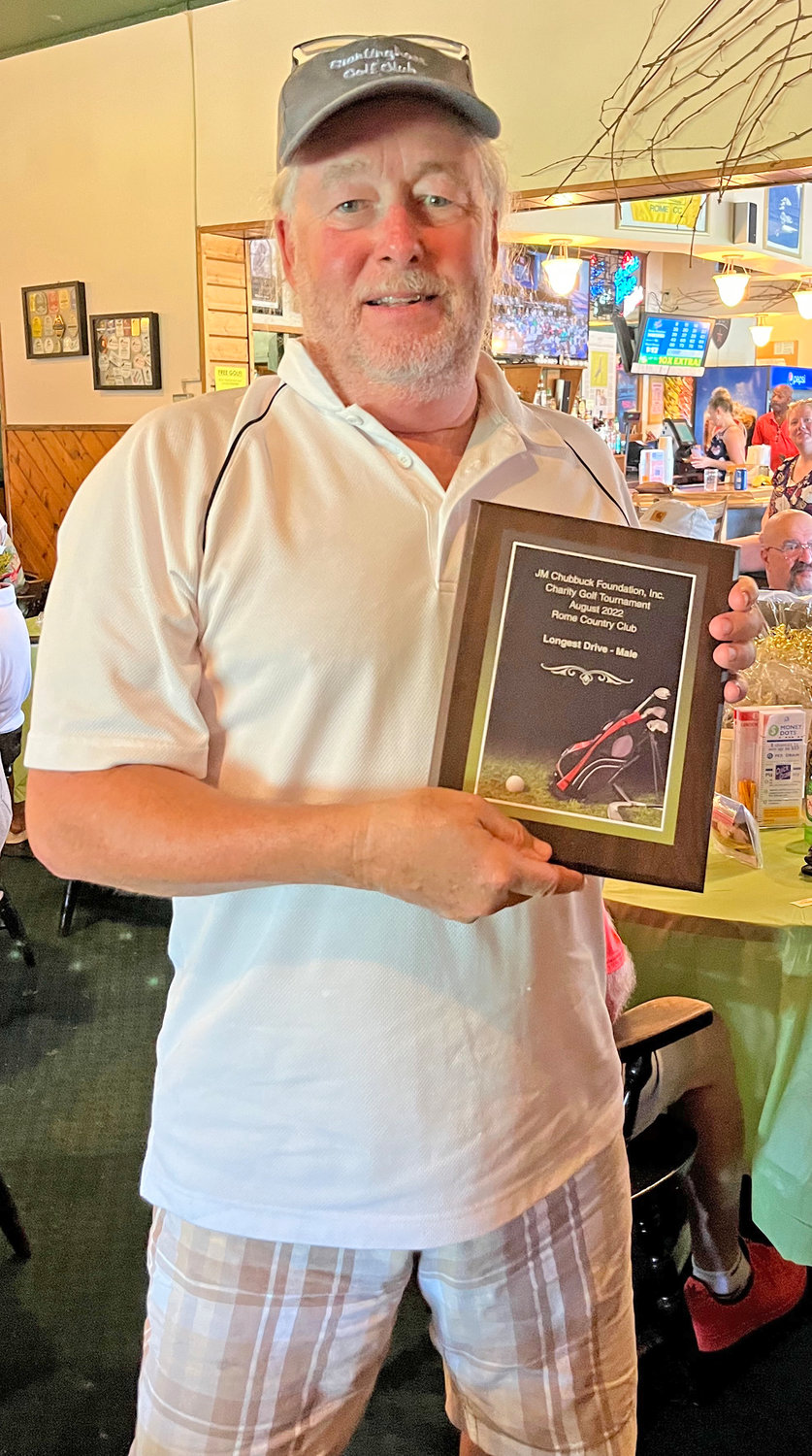 Winner of the Longest Drive award in the male division at the JM Chubbuck Foundation, Inc. annual golf tournament was Craig Sambor. (Photos submitted)