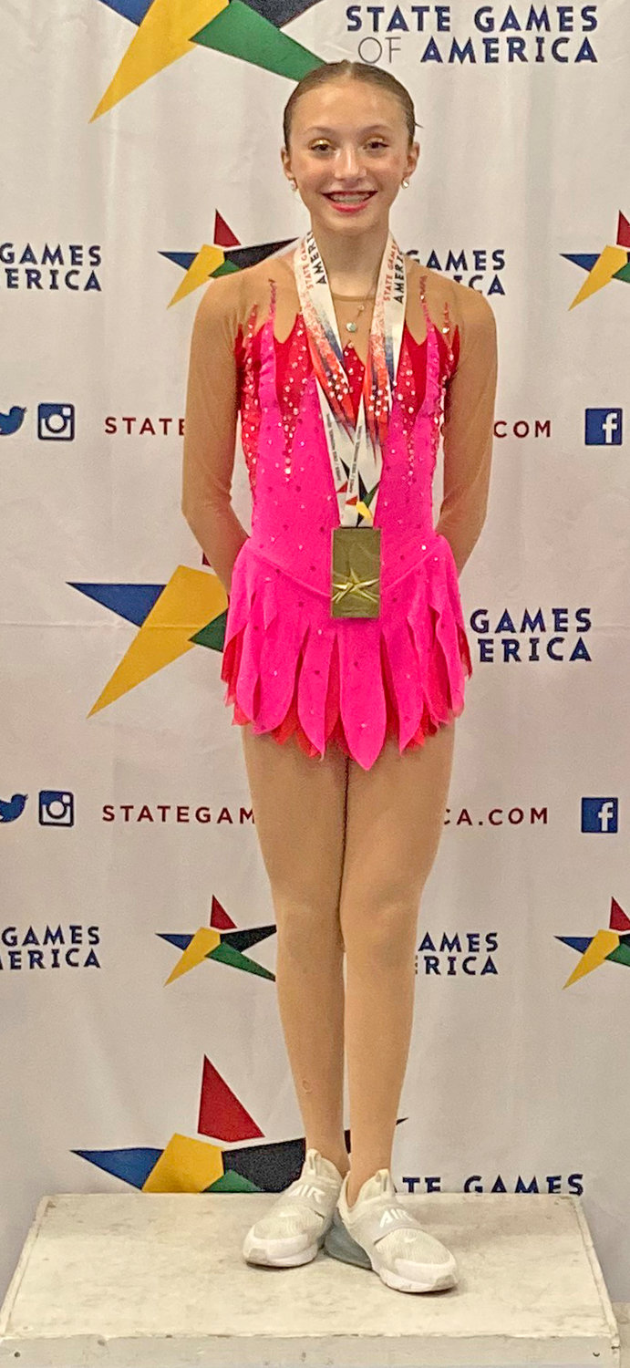Rebecca Barry, a member of the Clinton Figure Skating Club, won gold at the State Games of America in Iowa, July 27-31.