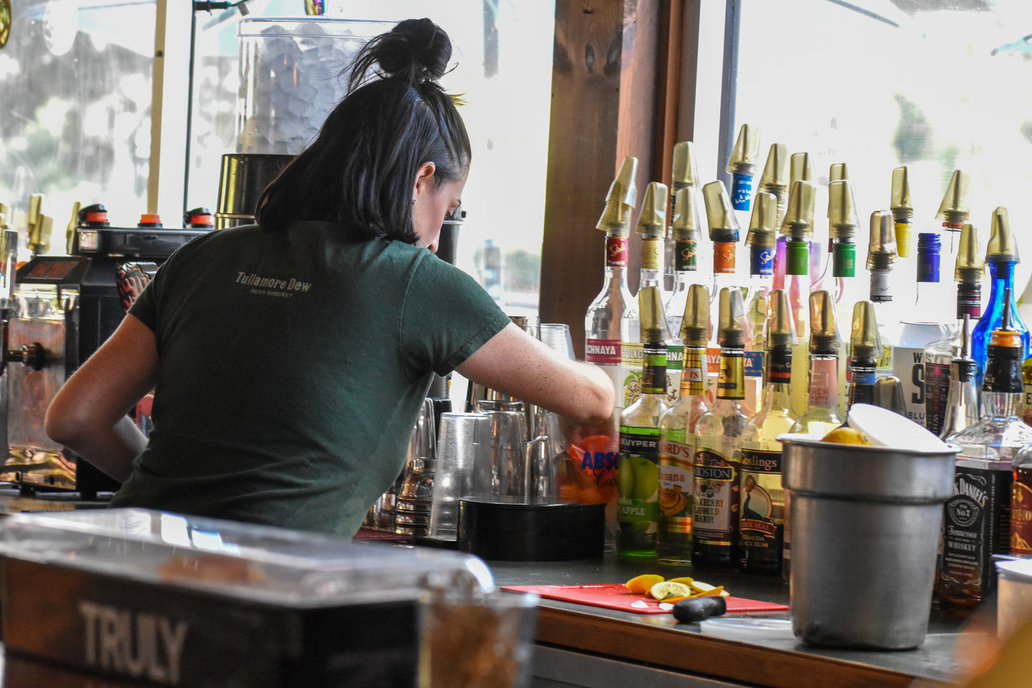 Kelly DeSantis has been a bartender at the Crazy Clam for over five years.