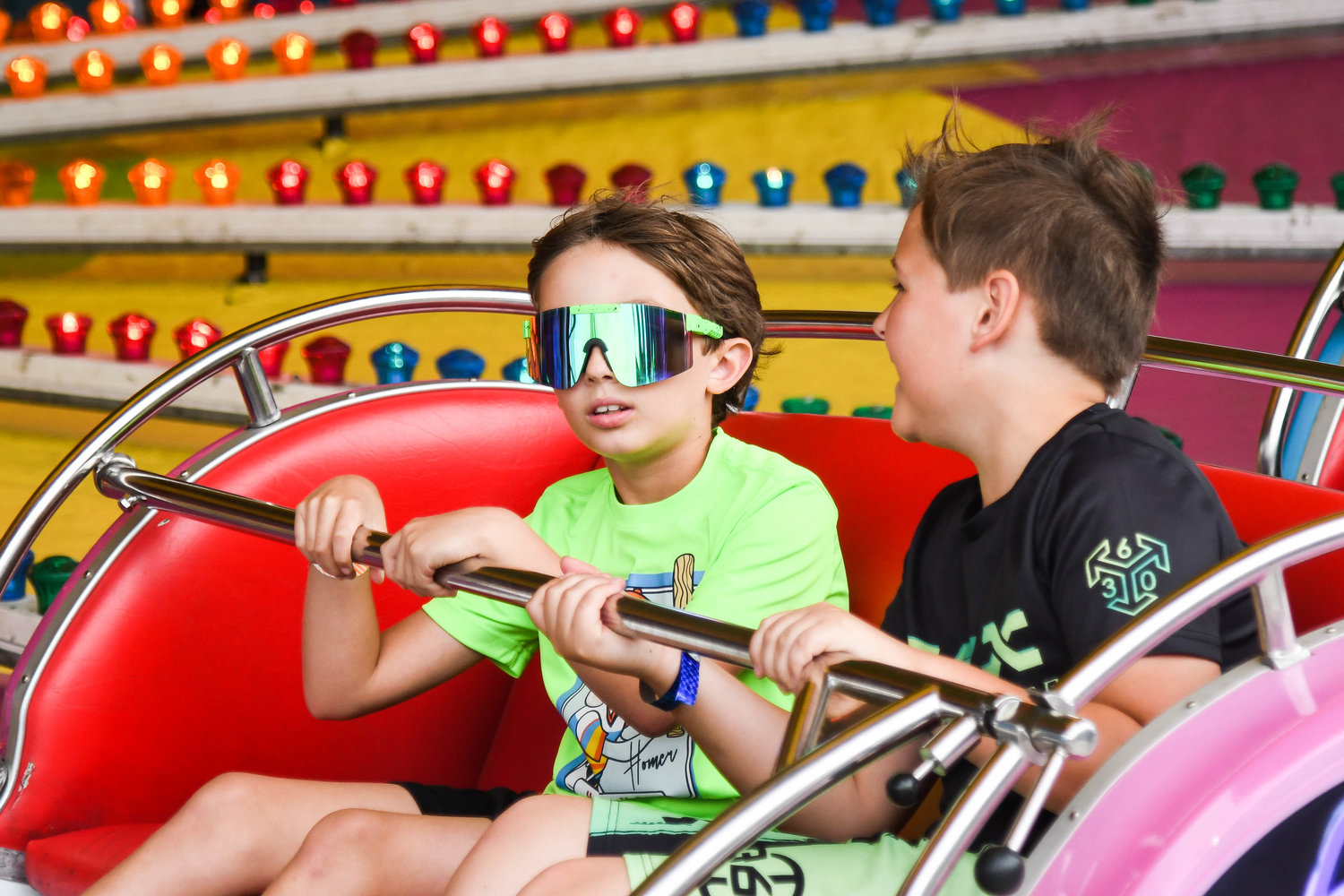 Kids enjoy the Rock &amp; Roll on Thursday at the Herkimer County Fair.