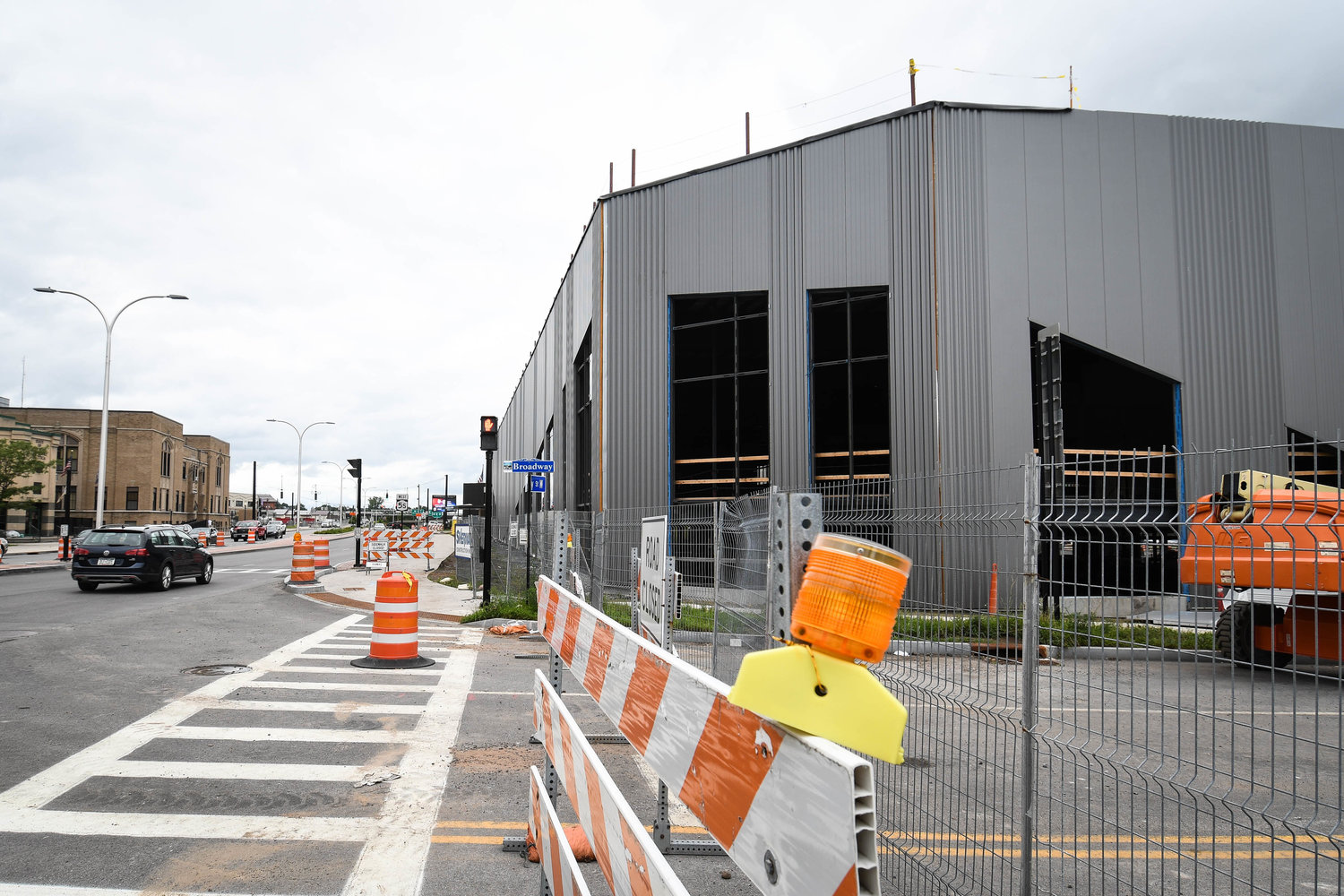 Construction continues on the Nexus Center in Utica.