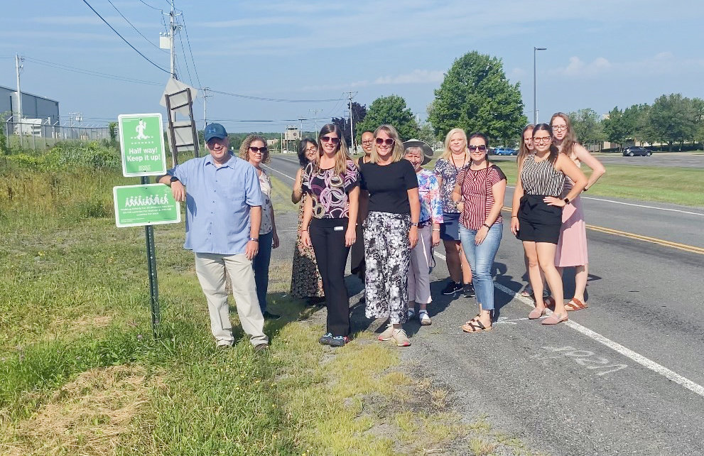 With installation by the town of Whitestown, Cornell Cooperative Extension of Oneida County and Oneida County DPW placed signs around the CCEOC office and 2nd Street to provide a loop to complete a mile for the CCE’s Monday Mile initiative.