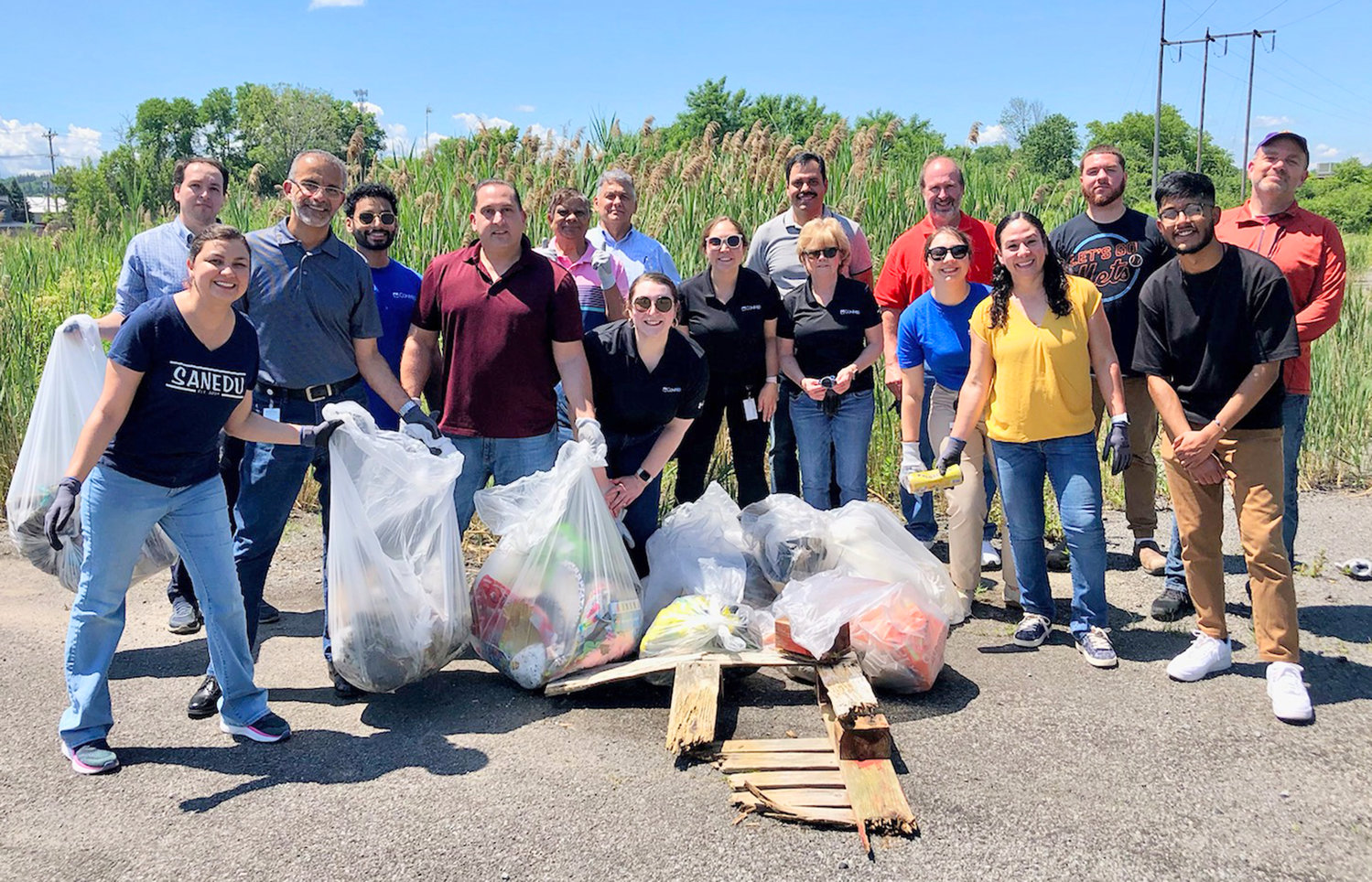 ConMed employees gathered to clean up the green space around CONMED’s property. Thirty employees volunteered, collecting over 20 bags of litter.