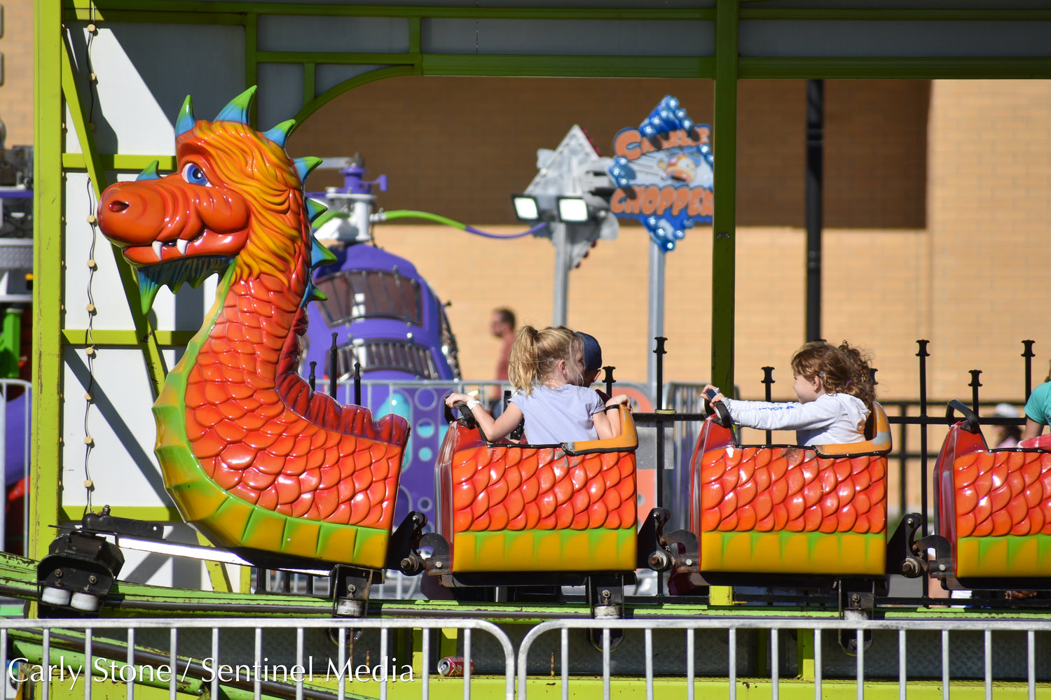 A section of rides fit just for kids is available on the state fair midway.
