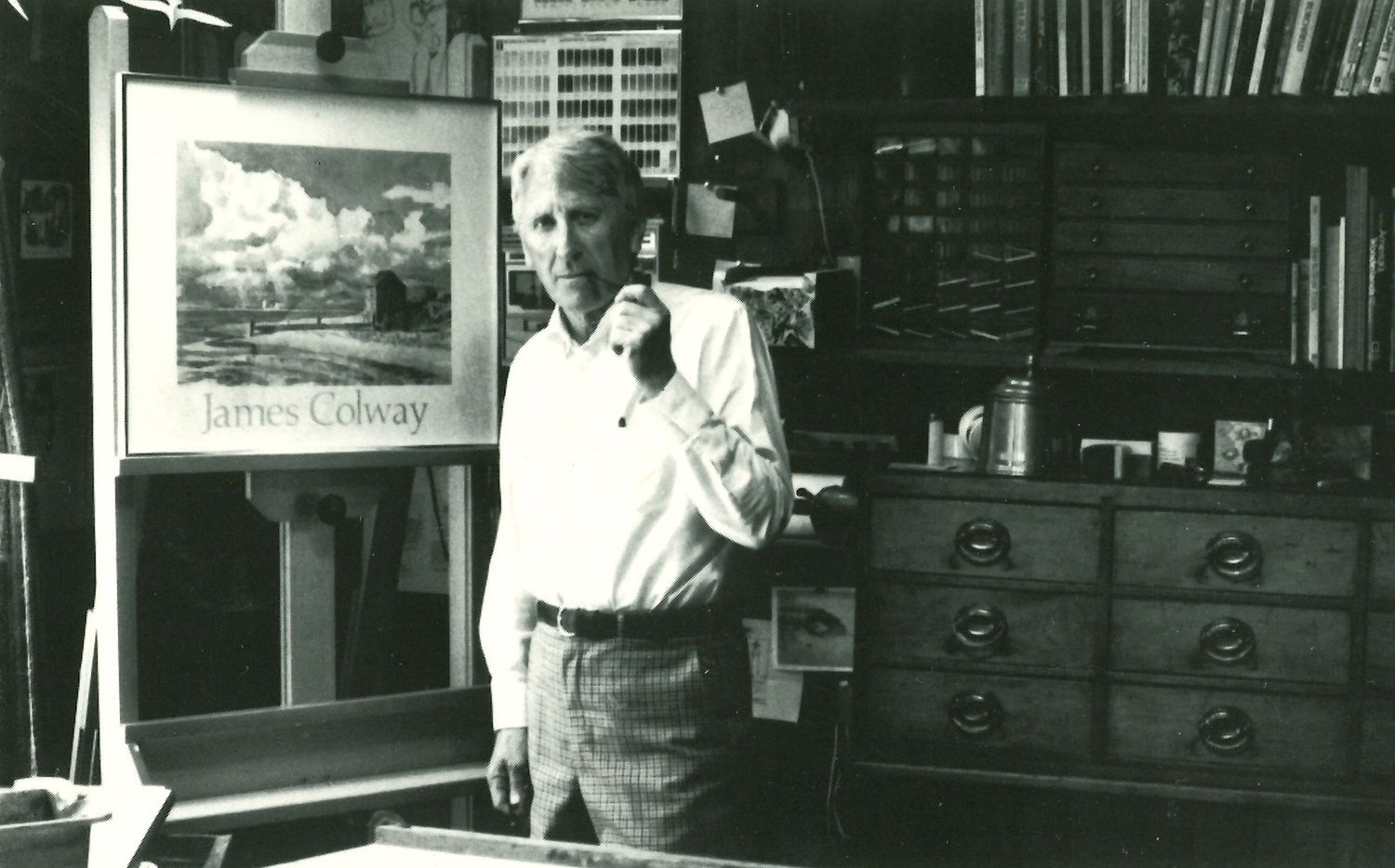 James R. Colway in his studio, ca. 1975.