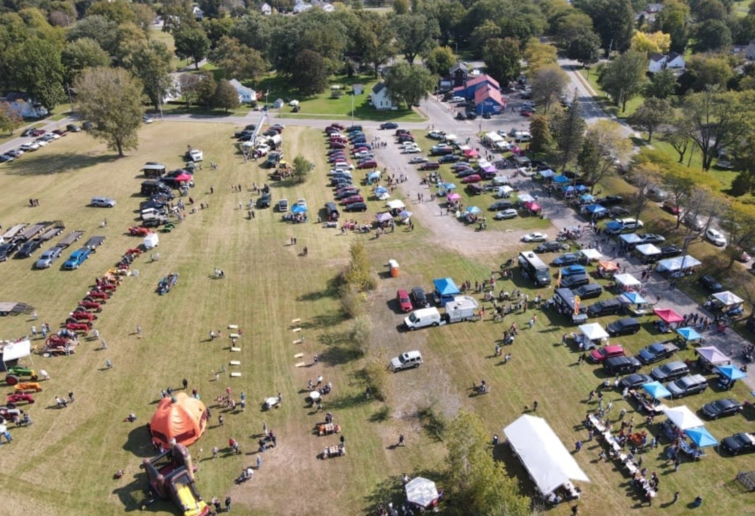 This overhead shot shows the first annual Oneida Fall Fest located at 223 Mott Street, Oneida. The second Fall Fest will take place in the same location on October 1, 2022.