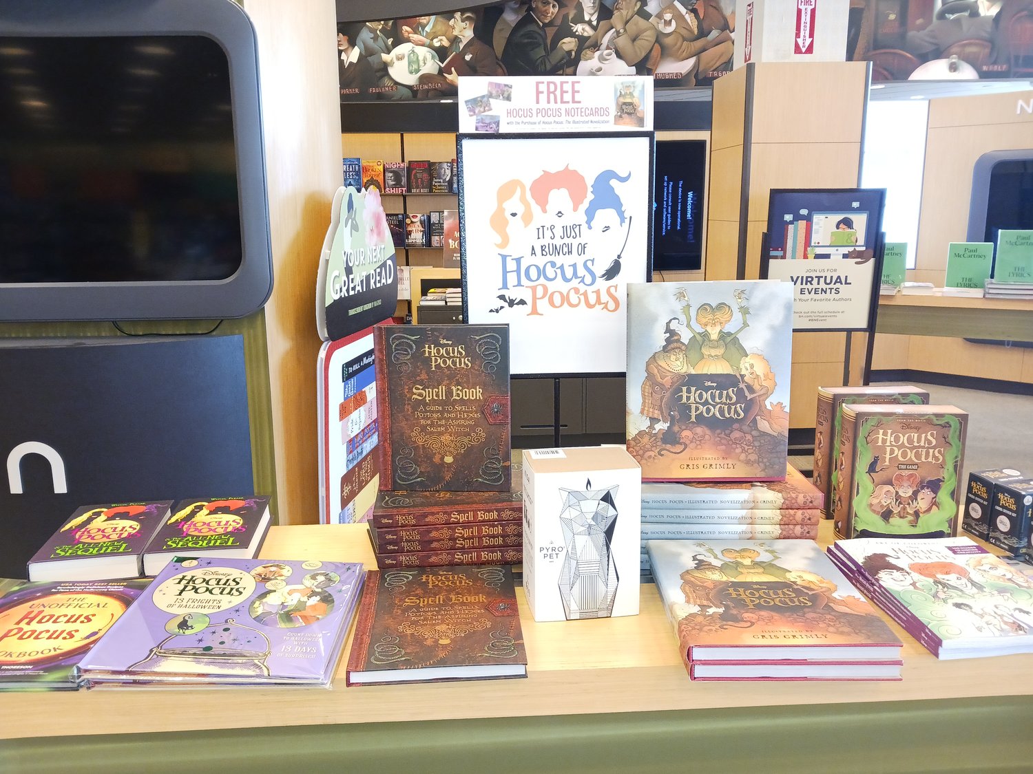 Barnes & Noble in New Hartford features in-store displays of titles in the horror genre, as well as Halloween-themed titles. They also have a display of fall-themed children’s books.