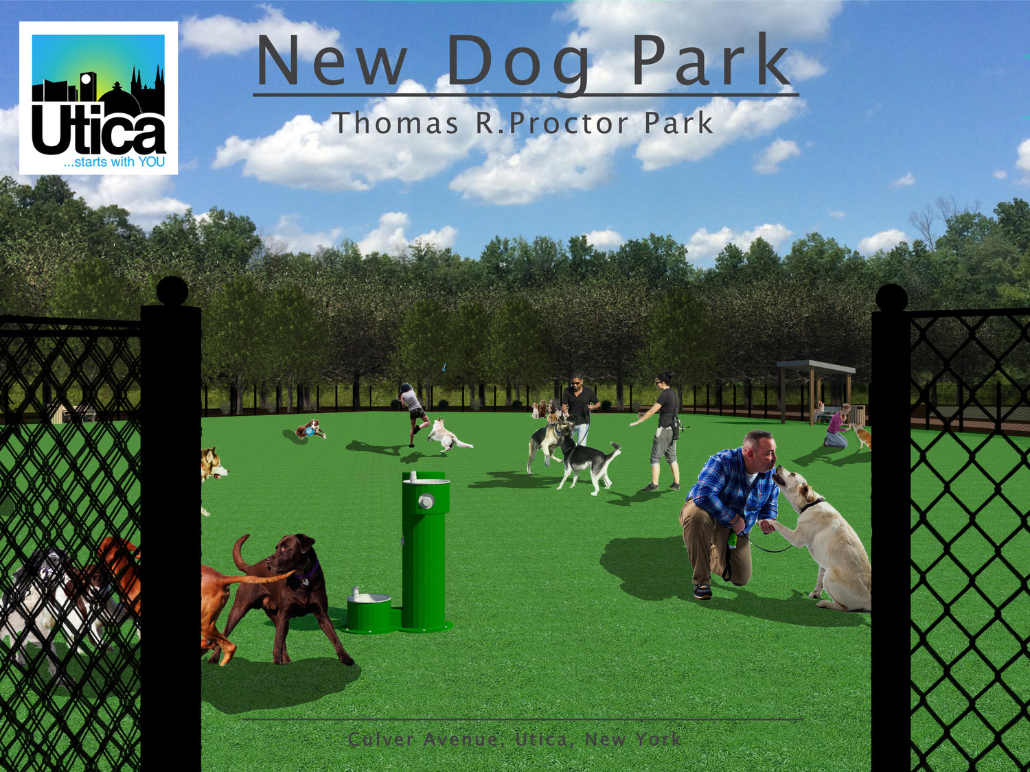 A rendering of what the T.R. Proctor Park dog park will look like.