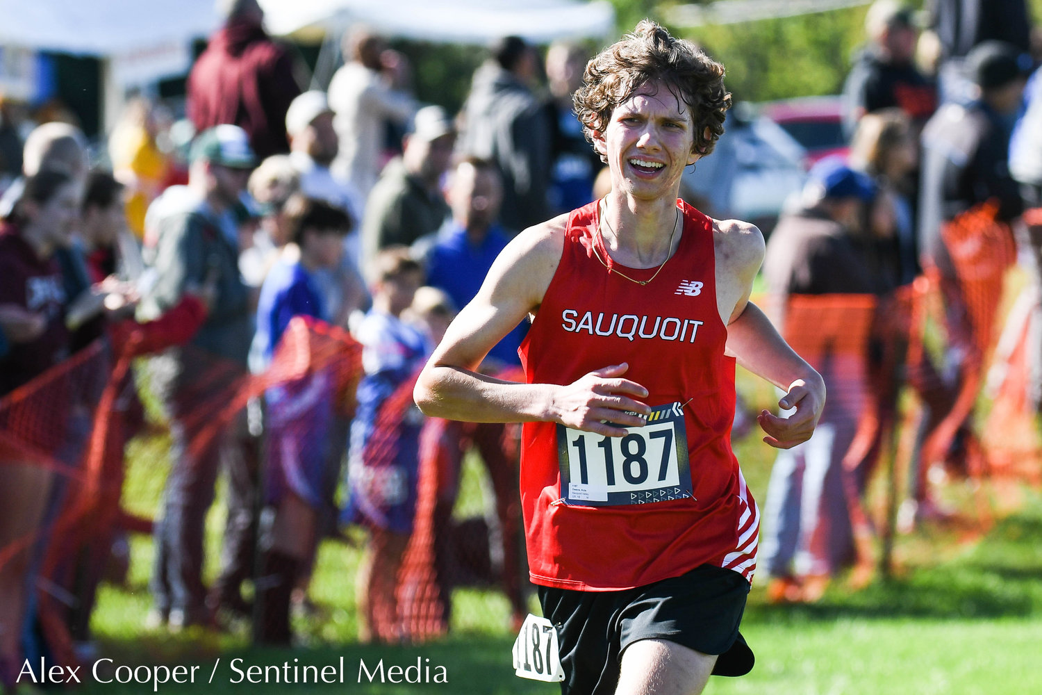 Sauquoit runner Kole Owens finishes in third place place for varsity small schools during the 79th EJ Herrmann XC Invitational on Saturday, Sept. 24 at Proctor Park in Utica.