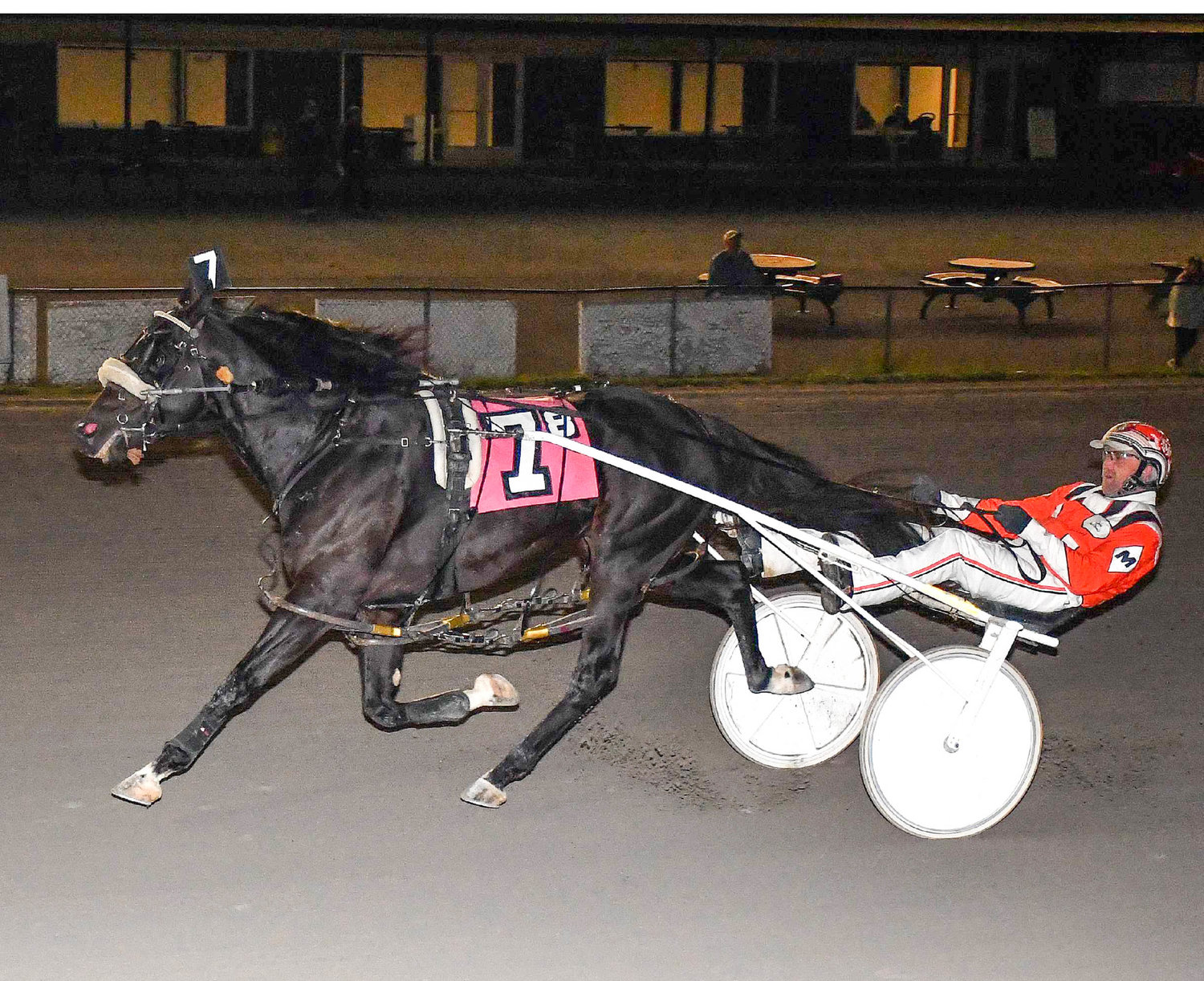 Natameri and driver John MacDonald won the featured $10,000 Open 1 Pace at Vernon Downs on Saturday in the horse's lifetime best of 1:49.4. It was the eighth win in 10 starts this season for the 4-year-old gelding.
