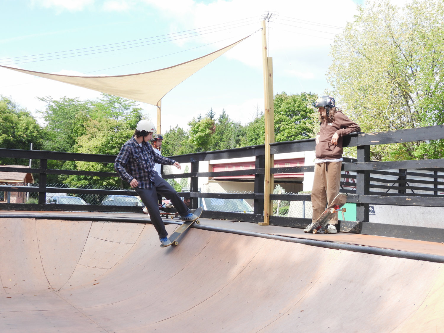 Skaters enjoy a relaxing afternoon at the Lenox Skate Park on Saturday, Sept. 24