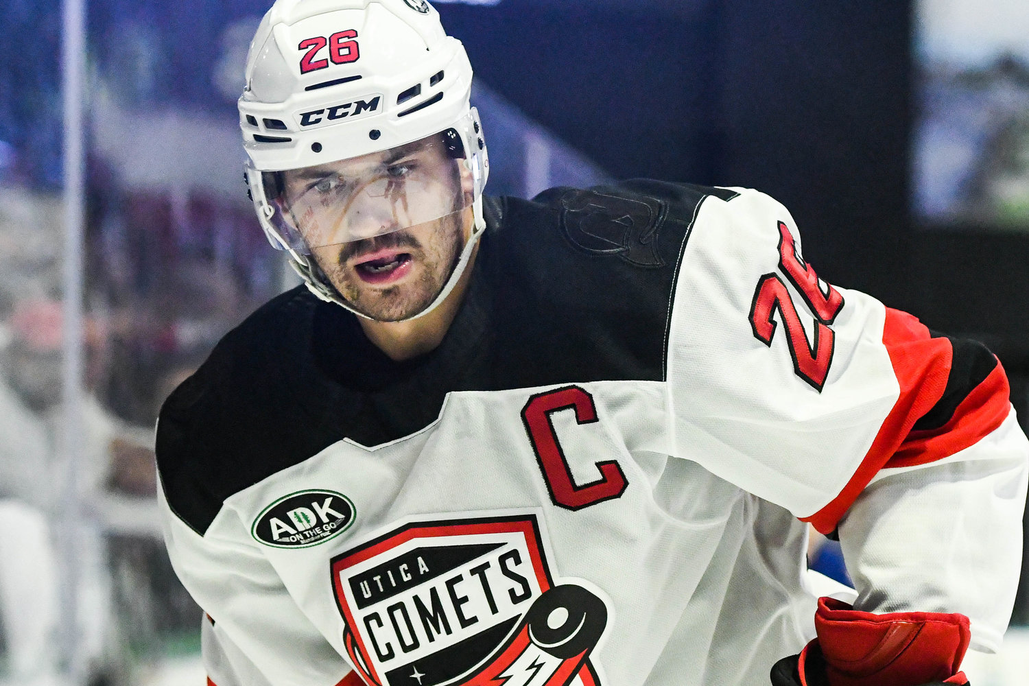 Ryan Schmelzer was the Utica Comets captain during the team’s first season as the American Hockey League affiliate of the New Jersey Devils. Schmelzer signed a two-year extension to remain with the team during the offseason.