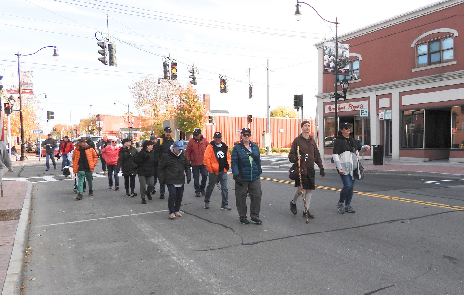 People tread the same path black and white abolitionists did in 1835 on Sunday as they start in Canastota and walk five miles as part of the National Abolition Hall of Fame and Museum's Abolitionist Freedom Walk.