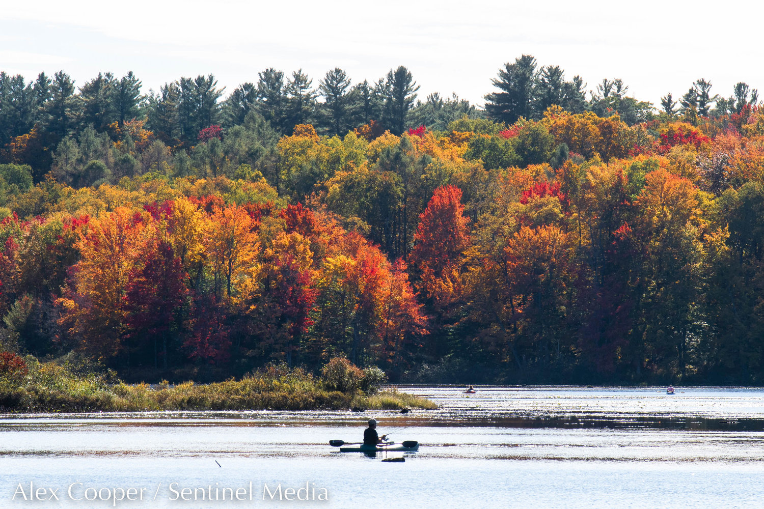 Kayakers enjoy a nice fall day at Forestport Reservoir on Wednesday, Oct. 5.