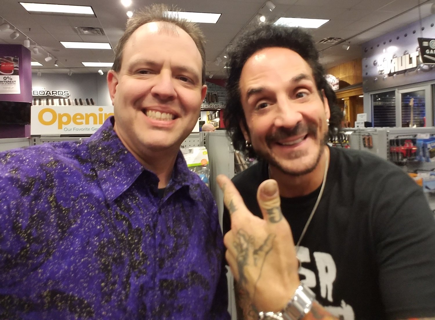 Fritz Scherz, left, with Deen Castronovo, who sings on the singles, “The Hands of Time” and “Brothers.”