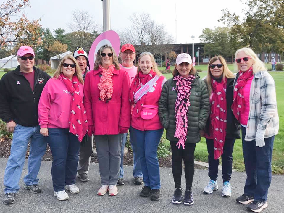 Members of the Penguin Platoon from the 2021 Making Strides Against Breast Cancer event in Utica.