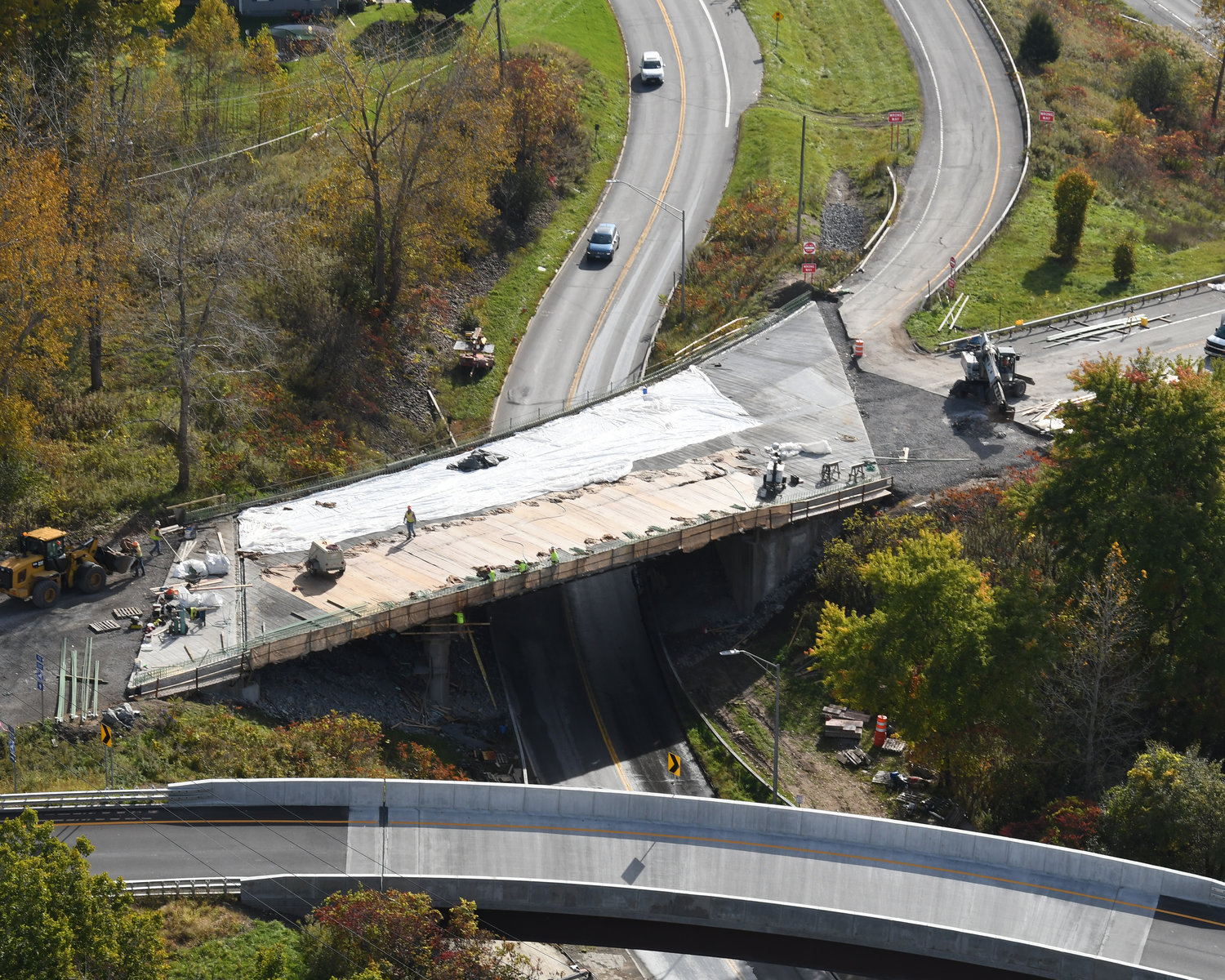 Bridge work as seen on October 12 at Route 825 Route 49, Rome