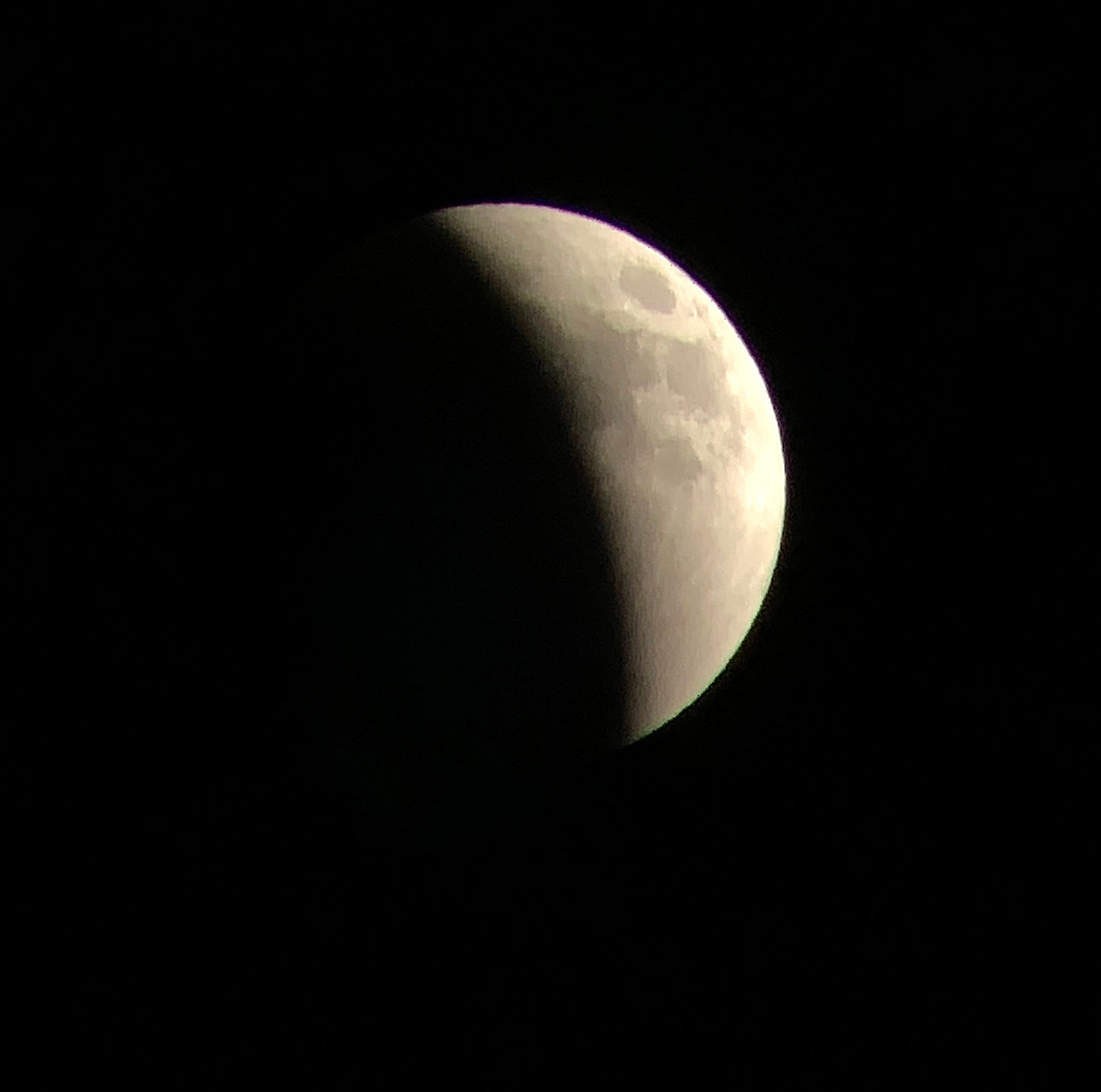 This is a photo taken by Amanda Crandall during the lunar eclipse on May 15.