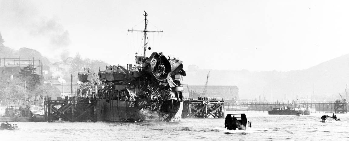 One of the boats attacked by German E-Boats during Exercise Tiger on April 28, 1944