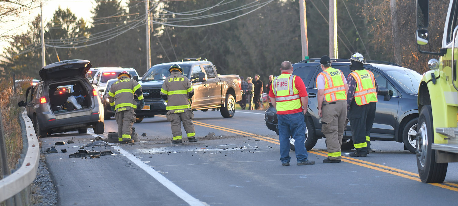 Two drivers were injured in a head-on crash on Turin Road Thursday afternoon. Deputies said a 21-year-old West Leyden man crossed the center lines and struck a northbound suburban head-on. Both drivers were transported to Rome Hospital.