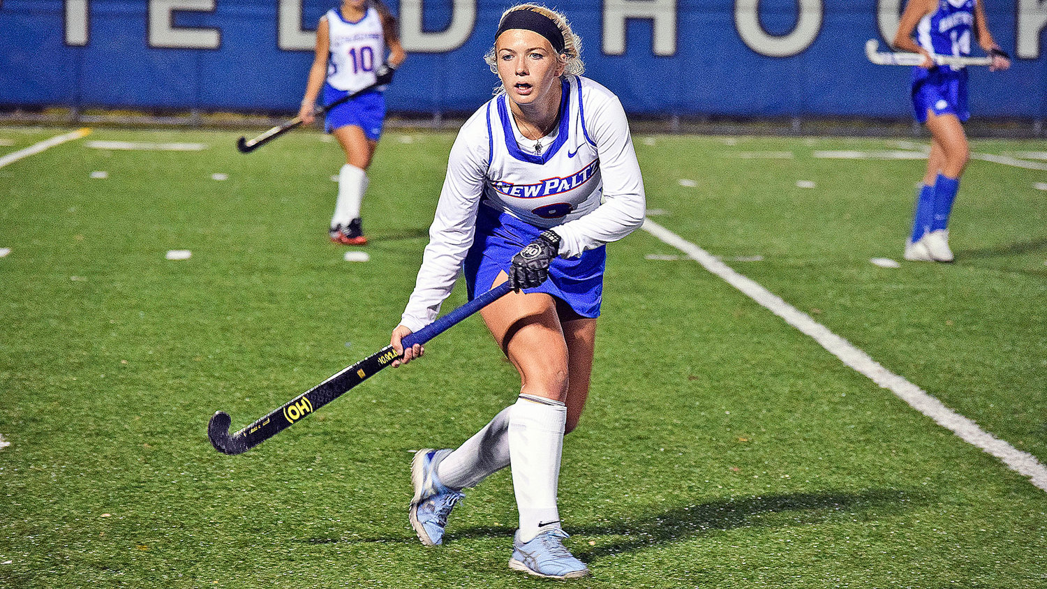 SUNY New Paltz field hockey star Natasia Plunkett, a Holland Patent graduate, has been named SUNYAC Offensive Player of the Year. Plunkett was the Hawks’ leading scorer with 33 points on 15 goals — the fourth-most in program history — and three assists