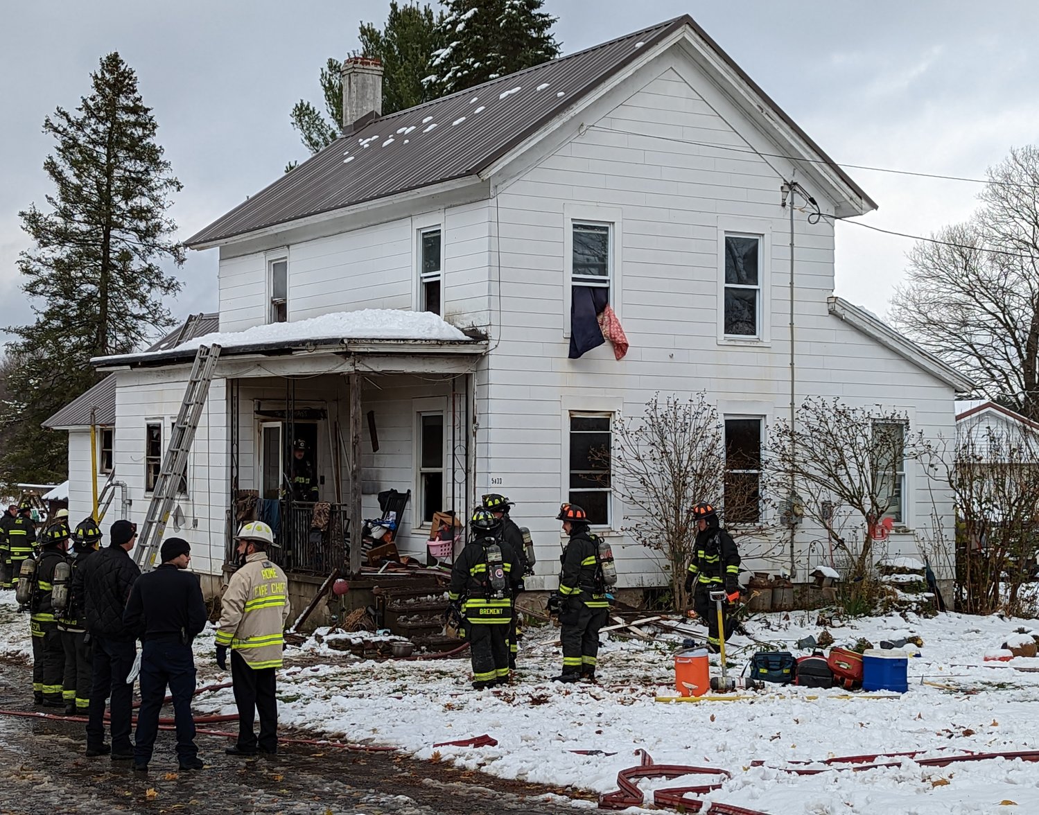 Three dogs were killed in this house fire on Hoag Road in Rome's outer district Thursday morning, according to the Rome Fire Department. The fire is believed to have started in the living room on the first floor. No people were injured.