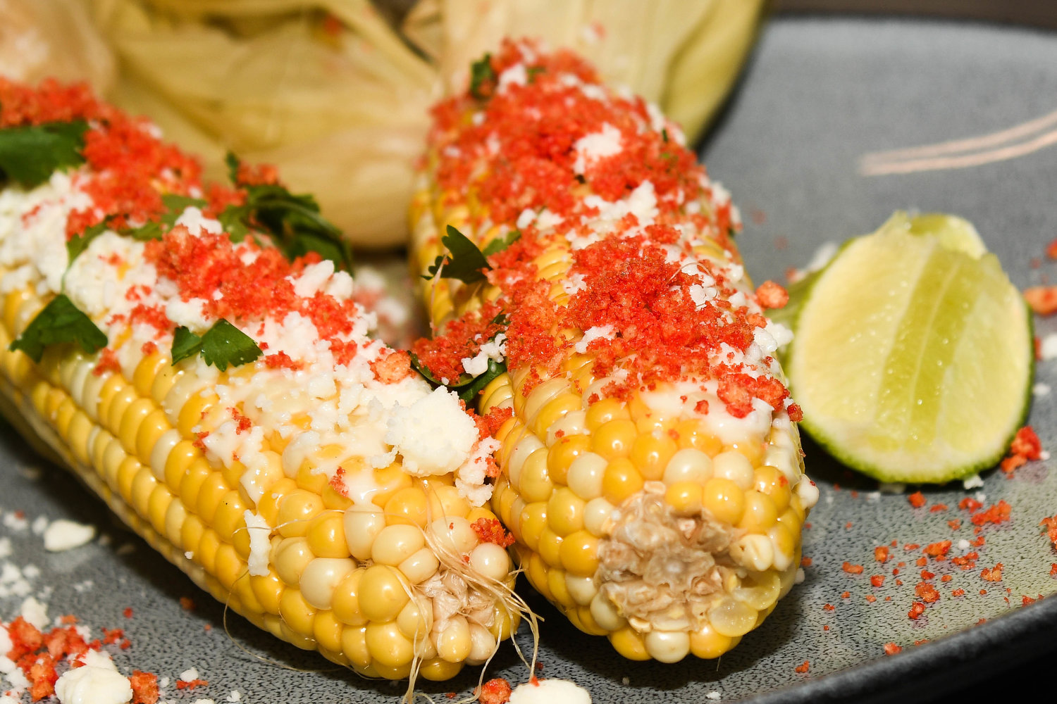 Street corn is one of many different appetizer options at Utica BBQ on Friday, Nov. 11.